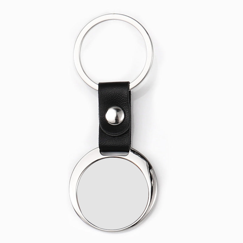 Wholesale 10PCS Zinc Alloy DIY Creative Gift Blank Leather Buckle Photo Frame Keychain